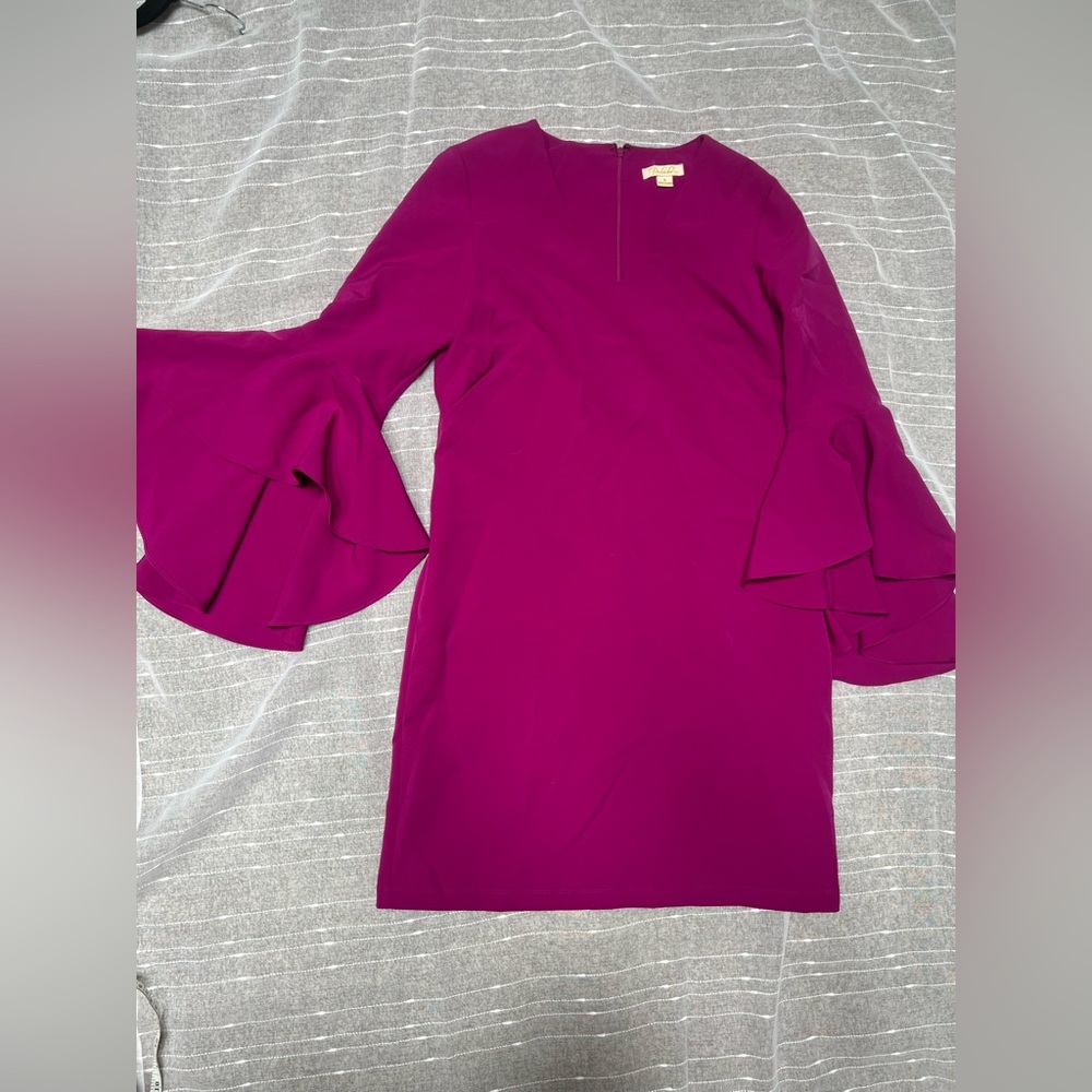 Chic Fuchsia Long Sleeve Dress